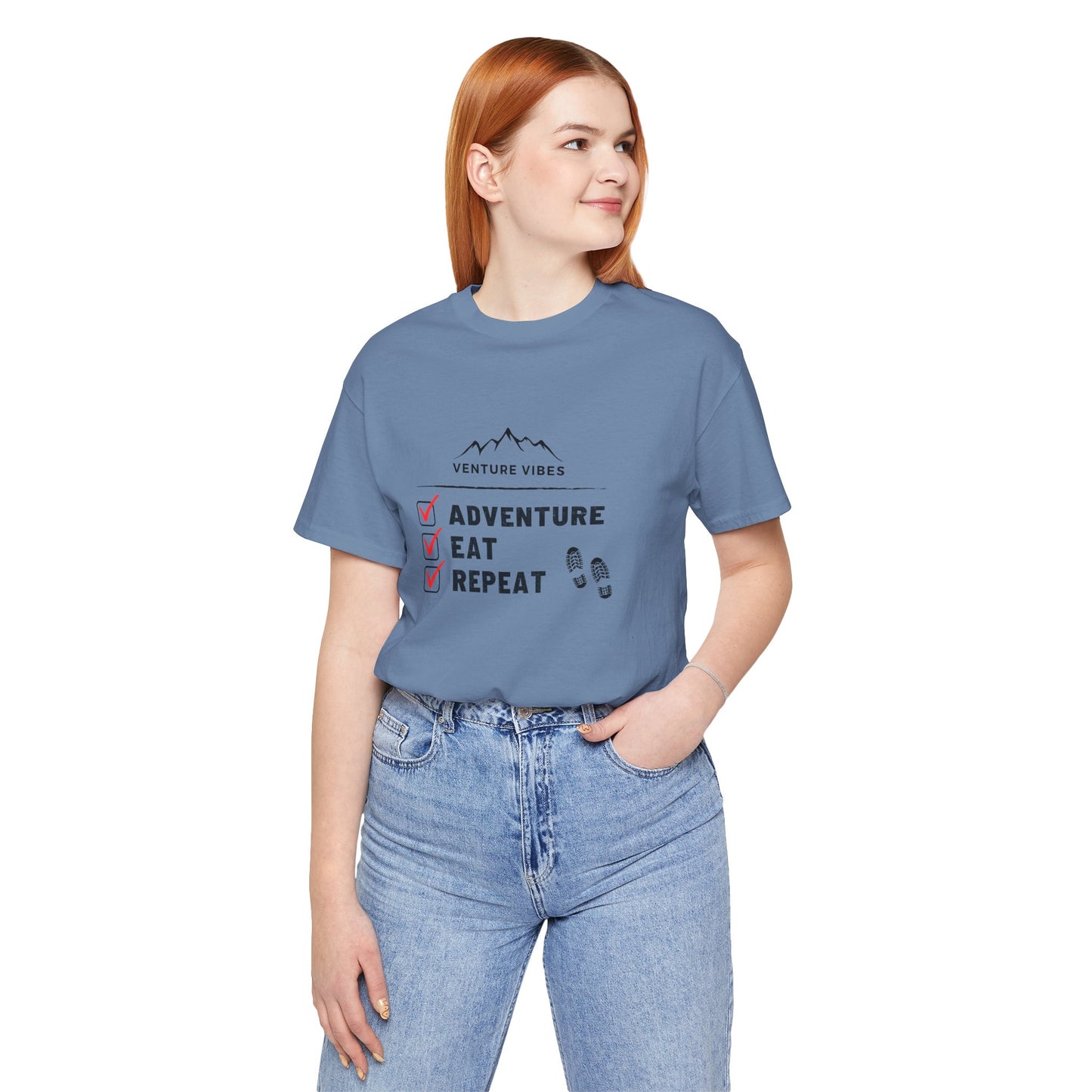 Adventure Eat Repeat - Unisex Jersey Tee