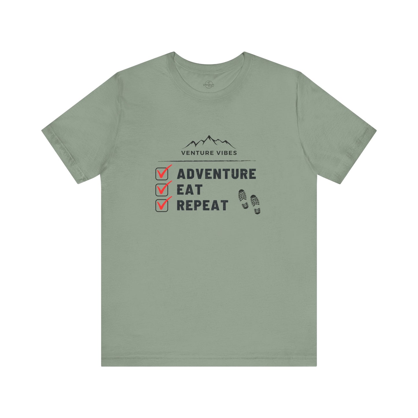 Adventure Eat Repeat - Unisex Jersey Tee