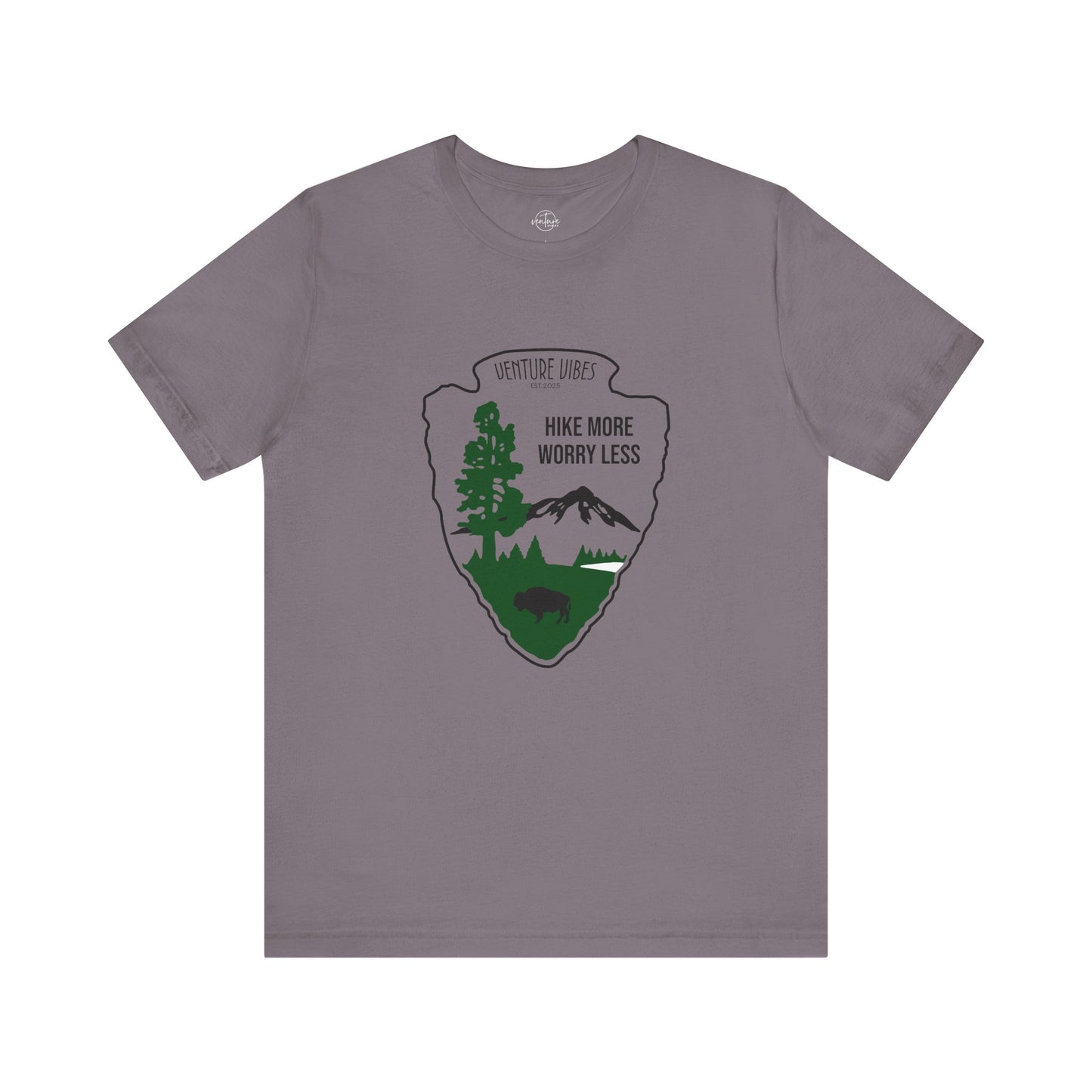 Hike More, Worry Less - Unisex Jersey Tee