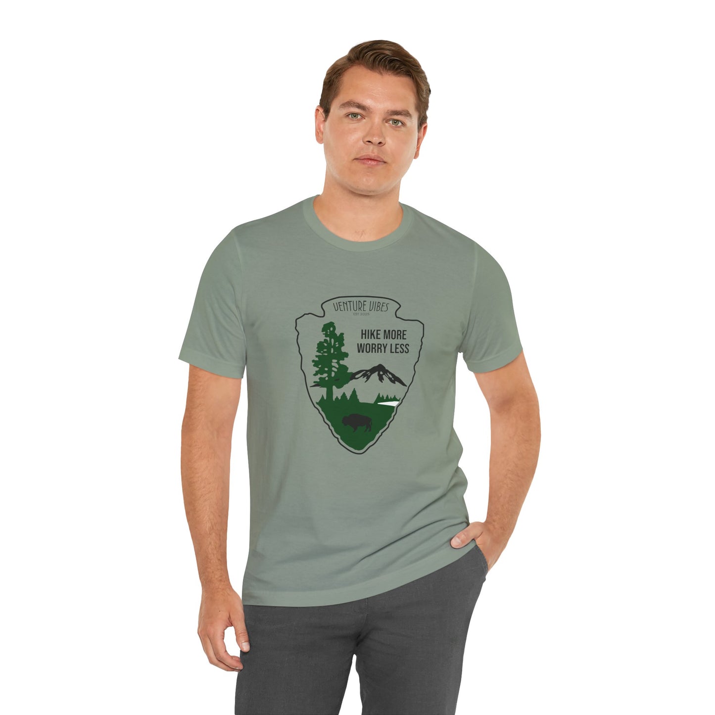 Hike More, Worry Less - Unisex Jersey Tee