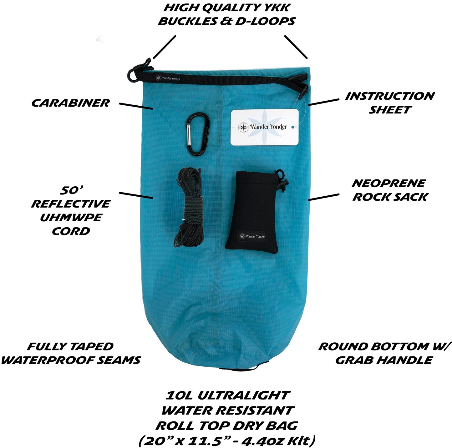 UltraLight Hanging Bear Bag Kit - Food Storage for Thru Hiking, Hunting, Backpacking