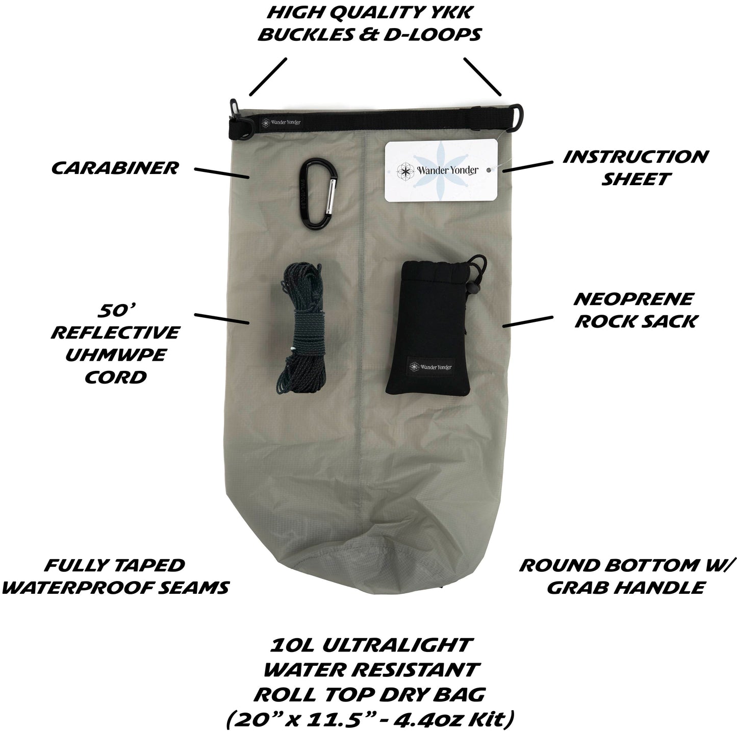UltraLight Hanging Bear Bag Kit - Food Storage for Thru Hiking, Hunting, Backpacking