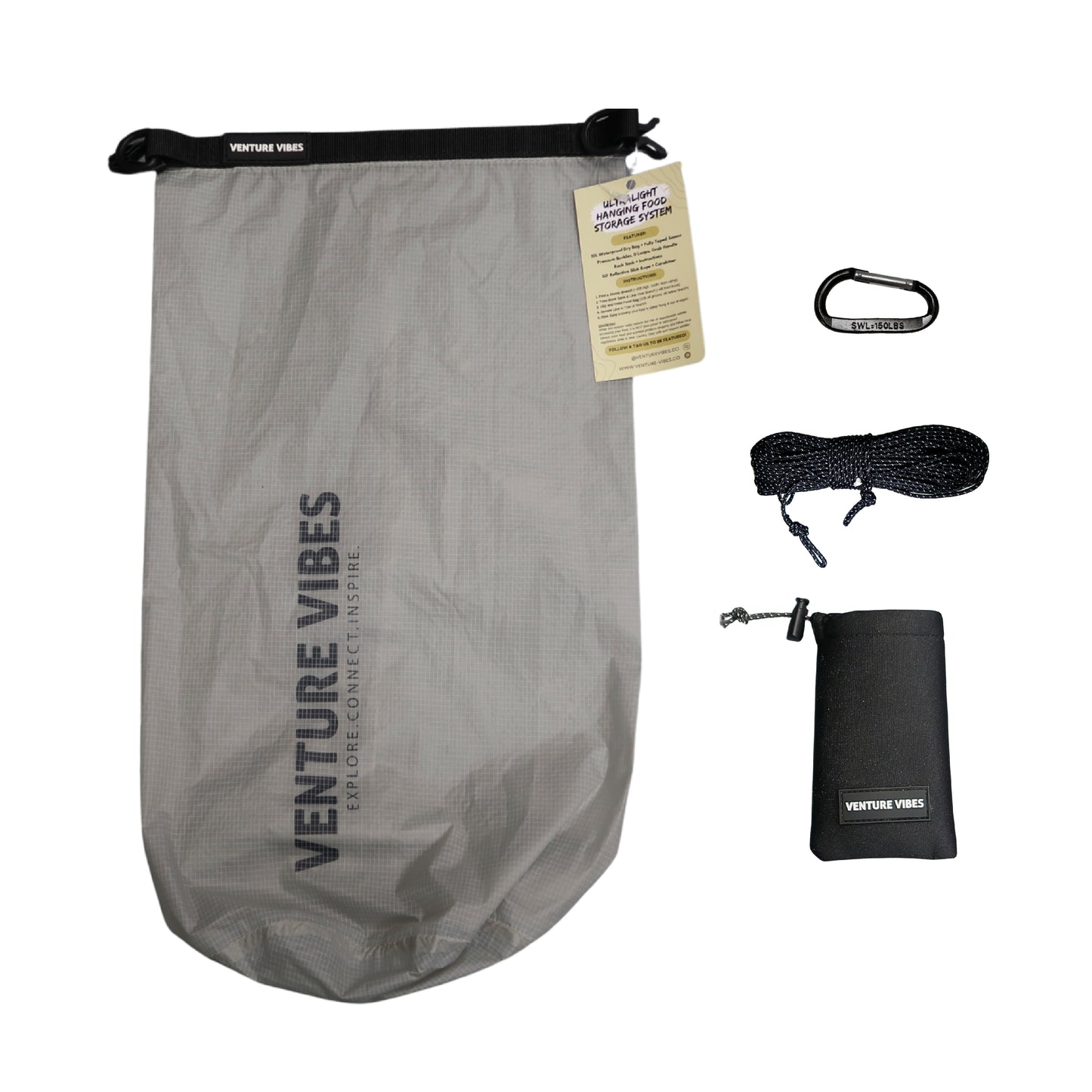 Ultralight Bear Bag Food Storage Kit – 10L Dry Bag & Hanging System for Backpacking, Hiking & Camping