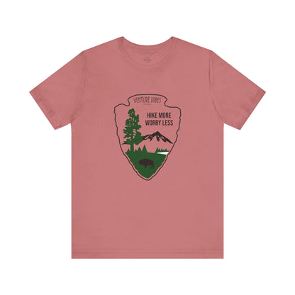 Hike More, Worry Less - Unisex Jersey Tee