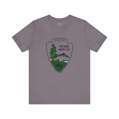 Hike More, Worry Less - Unisex Jersey Tee