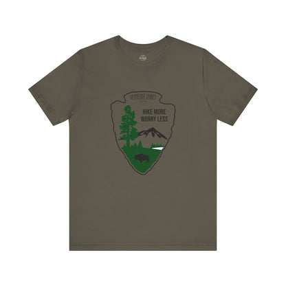 Hike More, Worry Less - Unisex Jersey Tee
