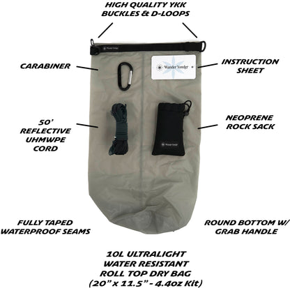 UltraLight Hanging Bear Bag Kit - Food Storage for Thru Hiking, Hunting, Backpacking