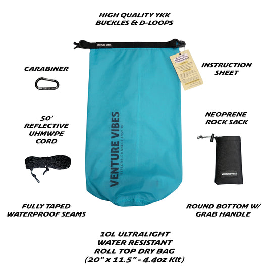 Ultralight Bear Bag Food Storage Kit – 10L Dry Bag & Hanging System for Backpacking, Hiking & Camping